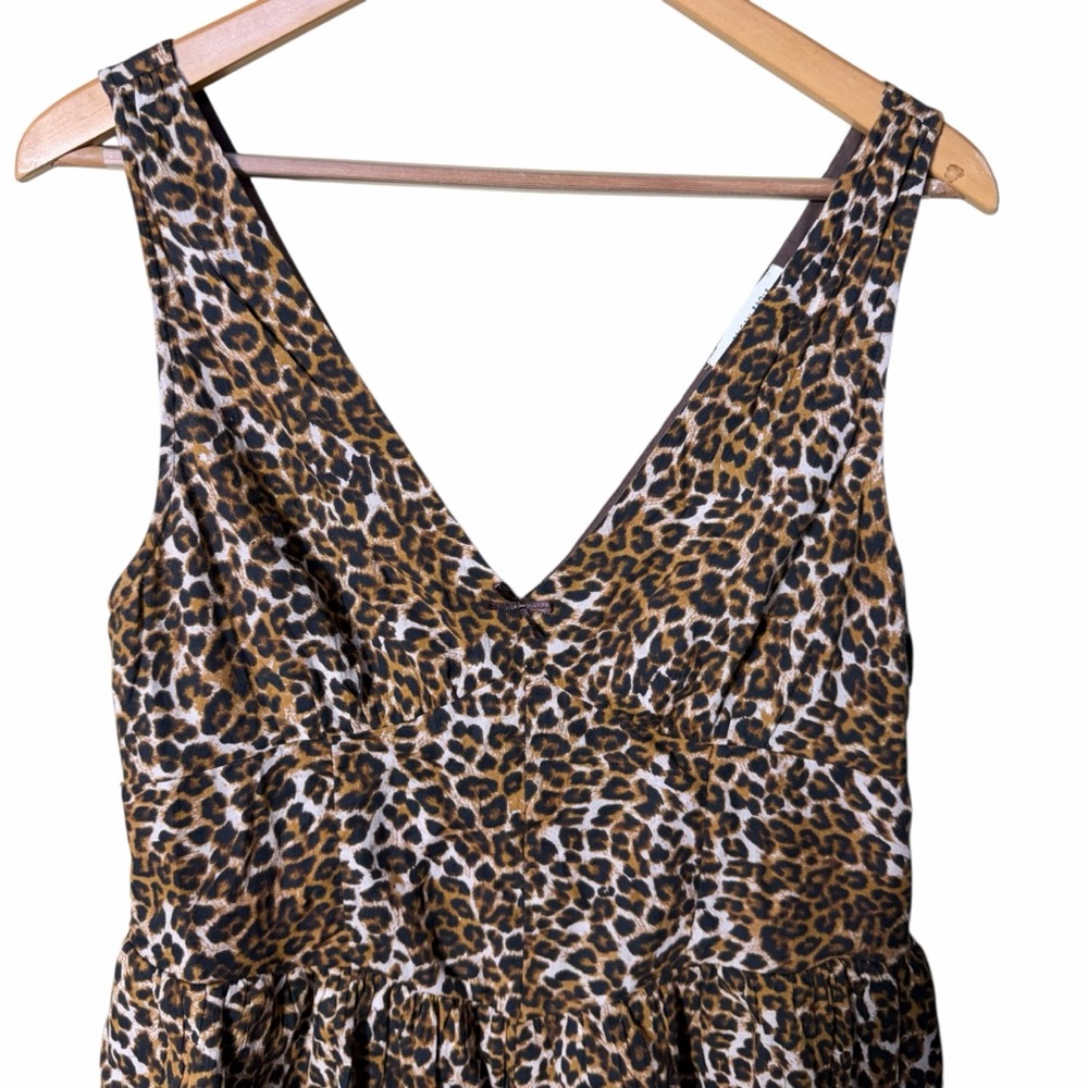 American Eagle AE V-Neck Romper Leopard Print Size Medium - Picture 5 of 13